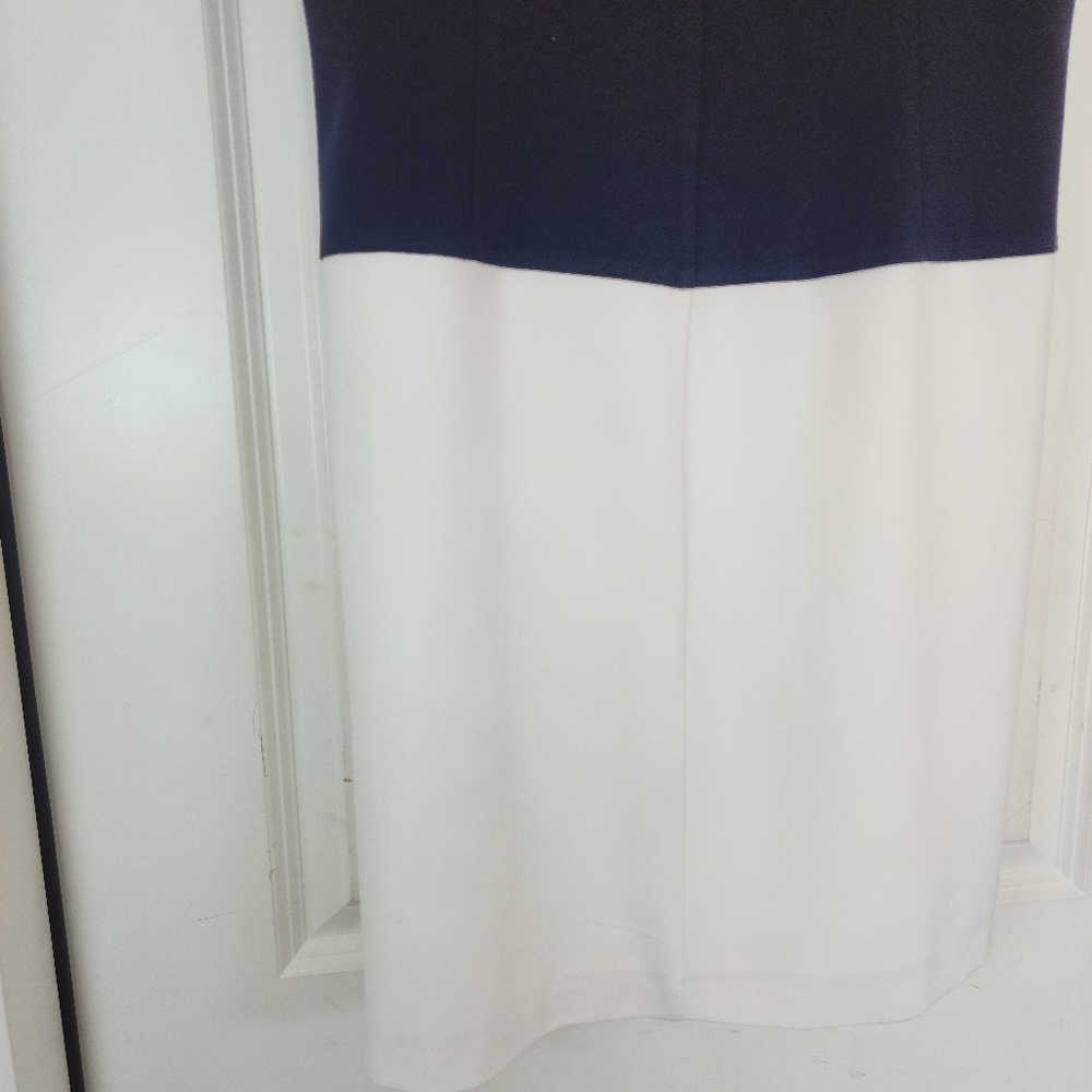 Worthington Black white above knee sleeveless Mini women dress  Size12 - Picture 6 of 15